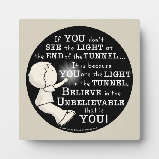 Licht im Tunnel Fotoplatte (Vorderseite)