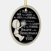 Licht im Tunnel Keramik Ornament (Rechts)