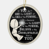 Licht im Tunnel Keramik Ornament (Links)