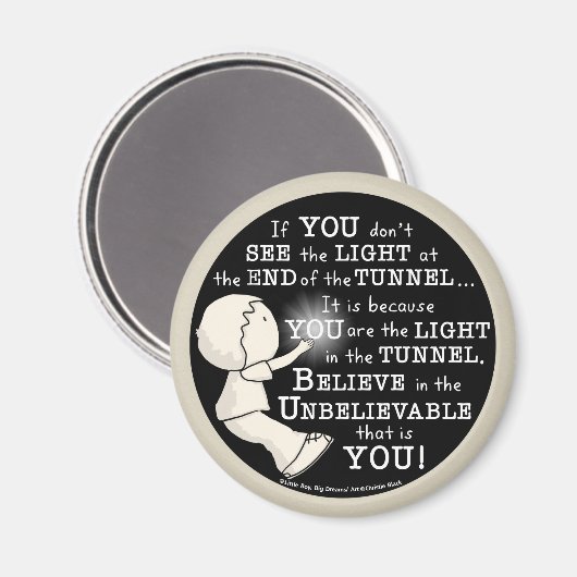 Licht im Tunnel Magnet (Vorderseite/Rückseite)