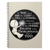 Licht im Tunnel Notizblock (Vorderseite)