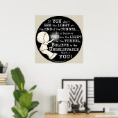 Licht im Tunnel Poster (Heimbüro)