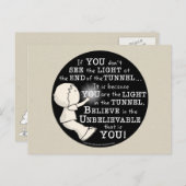 Licht im Tunnel Postkarte (Vorne/Hinten)