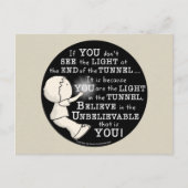 Licht im Tunnel Postkarte (Vorderseite)