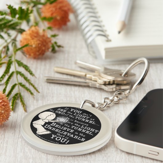 Licht im Tunnel Schlüsselanhänger (Vorderseite rechts)