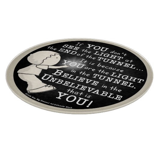 Licht im Tunnel Schneidebrett (Ecke)