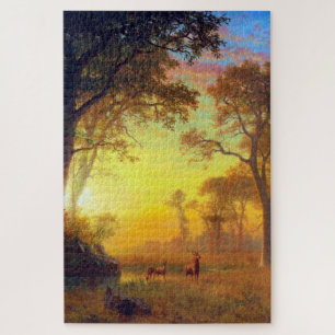 Licht im Wald, Albert Bierstadt Puzzle