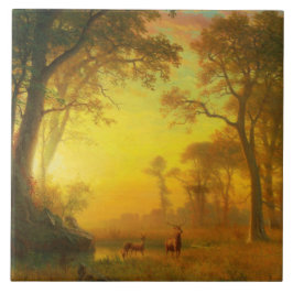 Licht im Wald (von Albert Bierstadt) Fliese
