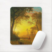Licht im Wald (von Albert Bierstadt) Mousepad (Mit Mouse)