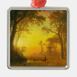 Licht im Wald (von Albert Bierstadt) Ornament Aus Metall