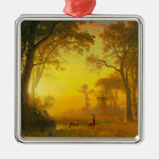 Licht im Wald (von Albert Bierstadt) Ornament Aus Metall (Vorne)