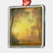Licht im Wald (von Albert Bierstadt) Ornament Aus Metall (Links)