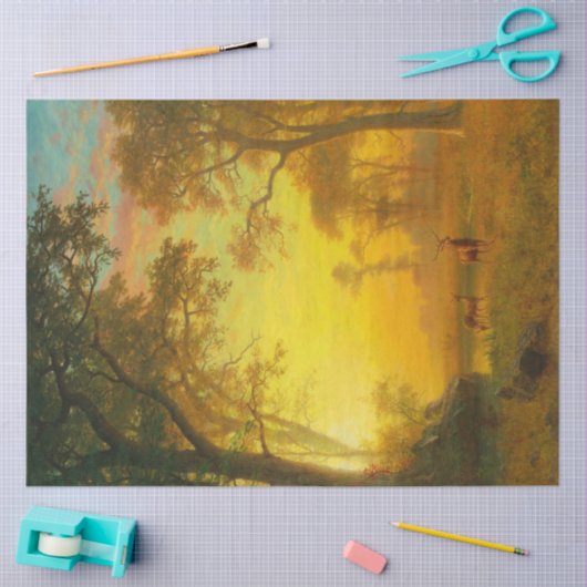 Licht im Wald (von Albert Bierstadt) Seidenpapier (Basteln)