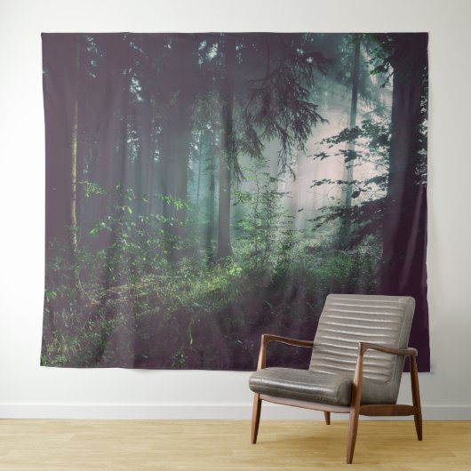 LICHT IM WOODS-FOTO WANDTEPPICH (Beispiel (Horizontal))