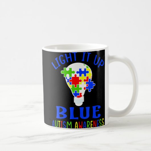 Licht in blaues Autismus Bewusstsein Autistisches Kaffeetasse (Rechts)