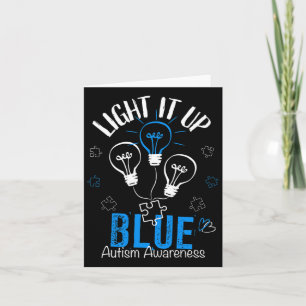Licht in blaues Autismus Bewusstsein Autistisches Karte