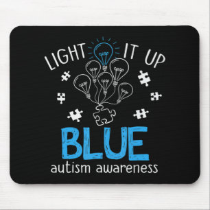 Licht in blaues Autismus Bewusstsein Autistisches Mousepad