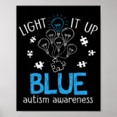Licht in blaues Autismus Bewusstsein Autistisches Poster (Vorne)