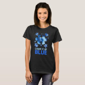 Licht in blaues Autismus Bewusstsein Autistisches T-Shirt (Vorne ganz)