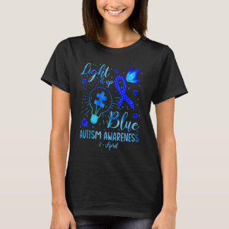 Licht in blaues Autismus Bewusstsein Autistisches T-Shirt