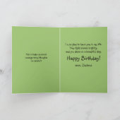 Licht in den dunklen Igel Friend Happy Birthday Karte (Innenseite)