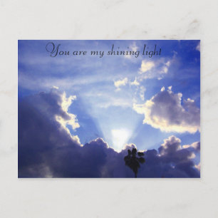 Licht in den Wolken_ Postkarte