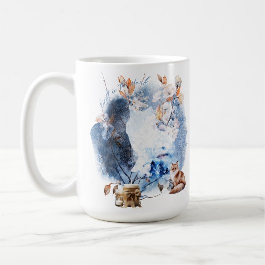 Licht in der dunklen Wintersonnenwende-Magie Kaffeetasse (Links)