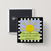 Licht in der Tagessonne eines Menschen Button (Vorne & Hinten)