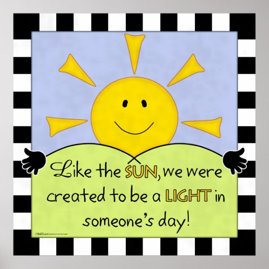 Licht in der Tagessonne eines Menschen Poster (Vorne)