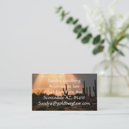 Licht in der Wüste Visitenkarte (Stehend Vorderseite)