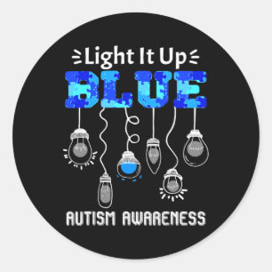 Licht in die blaue Sensibilisierung für Autismus Runder Aufkleber
