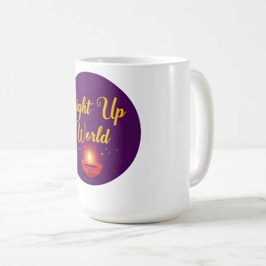 Licht in die ✨ | Minimal Elegant Kaffeetasse (VorderseiteRechts)