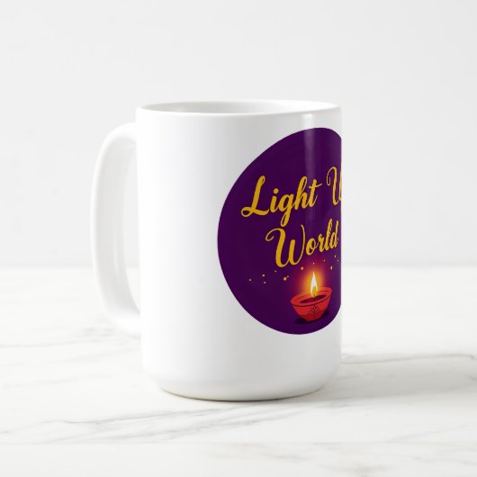 Licht in die ✨ | Minimal Elegant Kaffeetasse (Vorderseite Links)