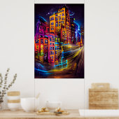 Licht in die Nacht 1 - Vivies Farbposter Poster (Küche)