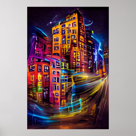 Licht in die Nacht 1 - Vivies Farbposter Poster (Vorne)