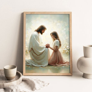 Licht in dir, Christliche Kunst, Jesus und Mädchen Poster