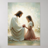 Licht in dir, Christliche Kunst, Jesus und Mädchen Poster (Vorne)