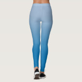 Licht in Dunkelblau mit elegantem Monogramm Leggings (Rückseite)