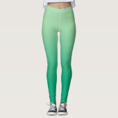 Licht in Dunkelgrüne Farbe mit eleganter Monogramm Leggings (Vorderseite)