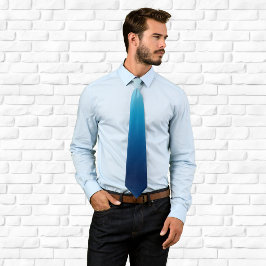 Licht in Dunklen Ozean Blue Ombre Krawatte