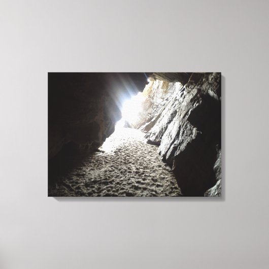 Licht in Maghera Caves Irland Leinwanddruck (Vorderseite)
