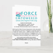 LICHT IN UNSERER HAUS-Grußkarte Karte (Rückseite)