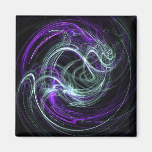 Licht innen - Veilchen-u. Indigo-Wirbel Magnet