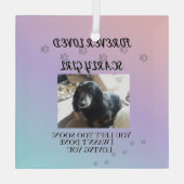 Licht jenseits des Regenbogentributes Ornament Aus Glas (Rückseite)