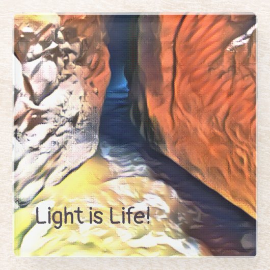 Licht - Küste Stony Crevasse Glasuntersetzer (Vorderseite)