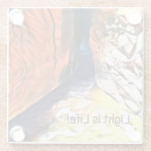 Licht - Küste Stony Crevasse Glasuntersetzer (Rückseite)