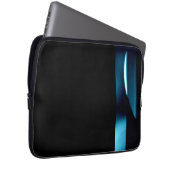 Licht L modernes Schwarz-Blau-Weißes abstraktes Laptopschutzhülle (Vorne Rechts)
