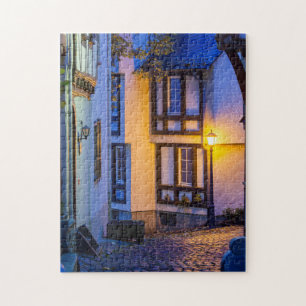 Licht Laterne auf Kopfsteinpflasterstraße Puzzle