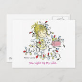 Licht-Leben des Weihnachtencc$ch-001 Feiertagspostkarte (Vorne/Hinten)