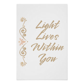 Licht lebt in dir Inspirierend Motivierend Poster